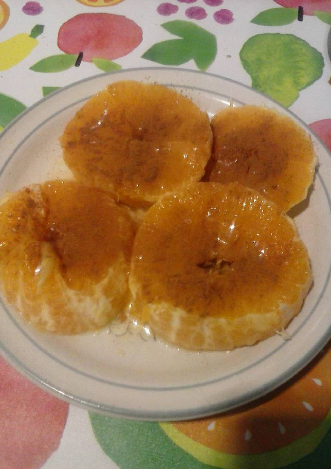Una foto de Naranjas con miel y canela