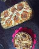 Pastel de arroz integral relleno de arvejas y ricotta cremosa