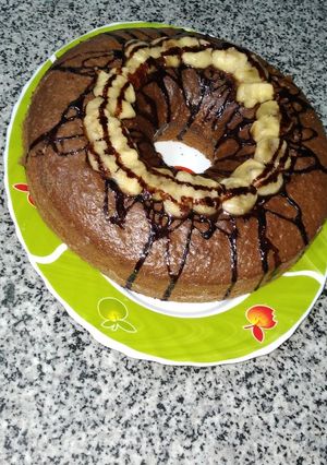 عکسی از دستور کیک موز شکلاتی