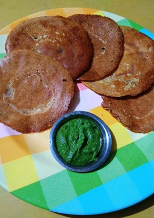 A picture of Wheat flour sweet Chillas.