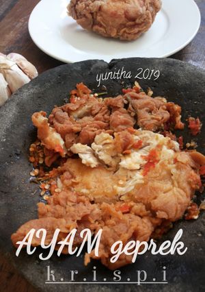 Foto resep Ayam Geprek Krispy Sambal Gledek