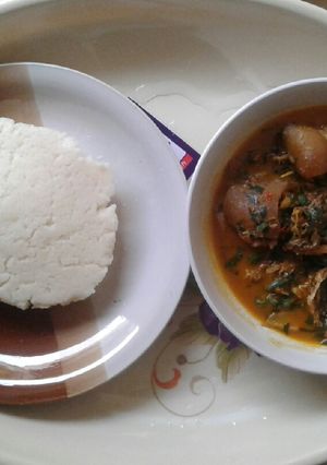 A picture of Native soup with Semo.