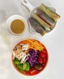 Fresh Spring Rolls and Eatclean Chicken Salad