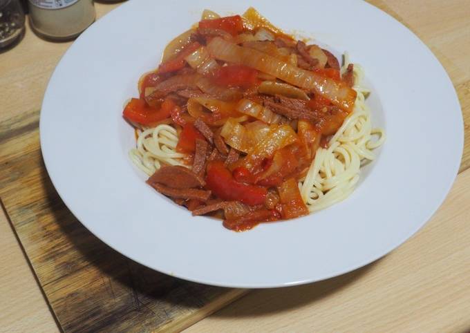 Spageti daging cincang 3 langkah