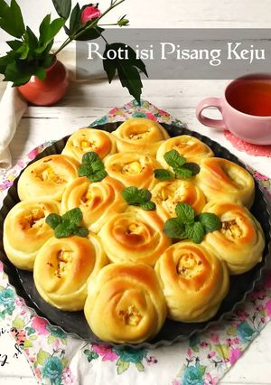 Foto resep Roti isi Pisang Keju
