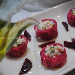 A picture of Potato-Beetroot Salad.
