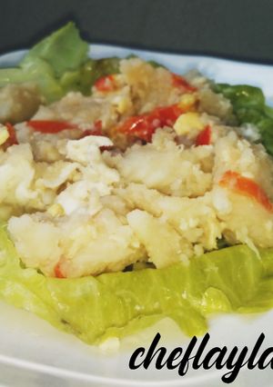 A picture of Mashed cabbaged Yam.