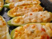Una foto de zapallo italiano relleno