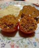 Jitomates horneados a la parmesana