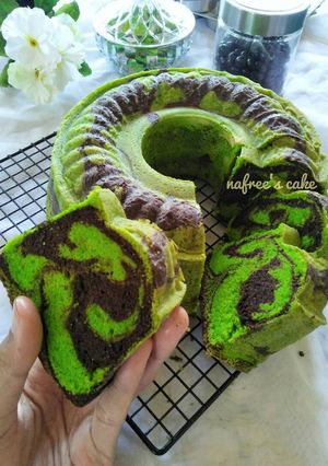 Foto resep Pandan Marble Cake