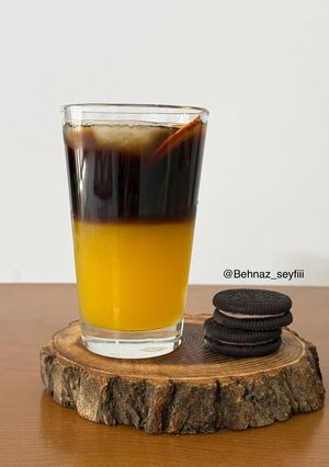 عکسی از دستور آیس اسپرسو با آب پرتقال