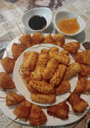 Una foto de Queso frito y tequeños