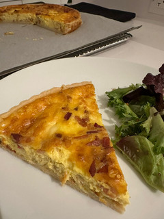 A picture of Quiche Lorraine (Bacon and Gruyère Tart).