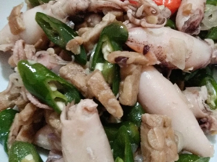 Cara Gampang Membuat Resep  #71. Tumis cumi asin tempe keto yang Sempurna, Sempurna
