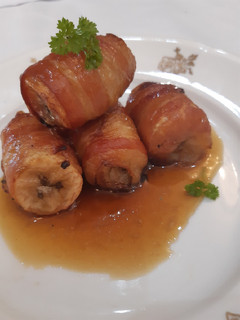 Baconbe tekert banán recept fotója