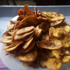 Peppered Plantain Chips A picture of Peppered Plantain Chips.