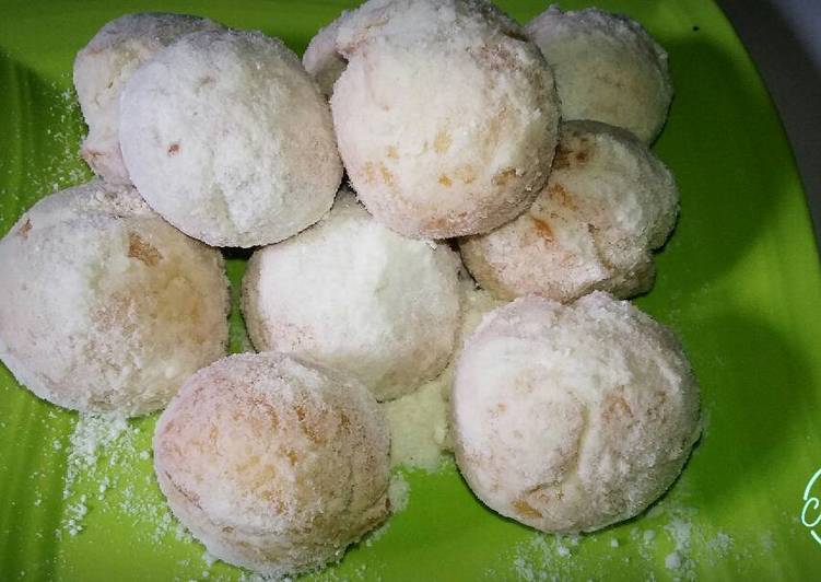 Donat bulat isi coklat (eggless)