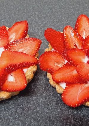 Una foto de Tarteletas de harina integral 🍓🍓
