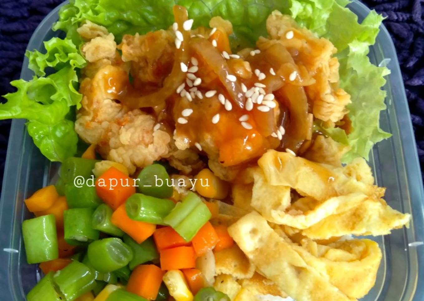 Ayam fillet krispi untuk ricebowl
