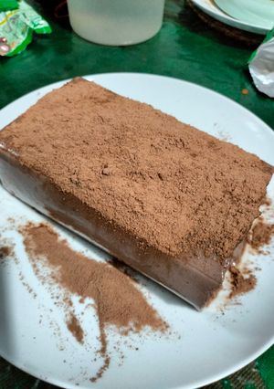 Foto resep Puding Susu Coklat bertabur serbuk coklat