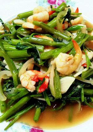 Foto resep Cha kangkung udang