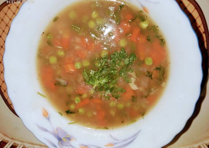 Garlic Mixed Vegetables Soup