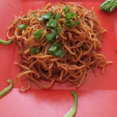 Chilli noodles A picture of Chilli noodles.
