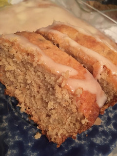A picture of Banana Bread with dry fruits.
