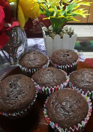 Una foto de Muffins de chocolate y banana