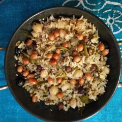 A picture of Lemon rice - Chitranna blended.