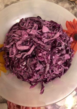 Фото Салат 🥬 с краснокочанной капустой.