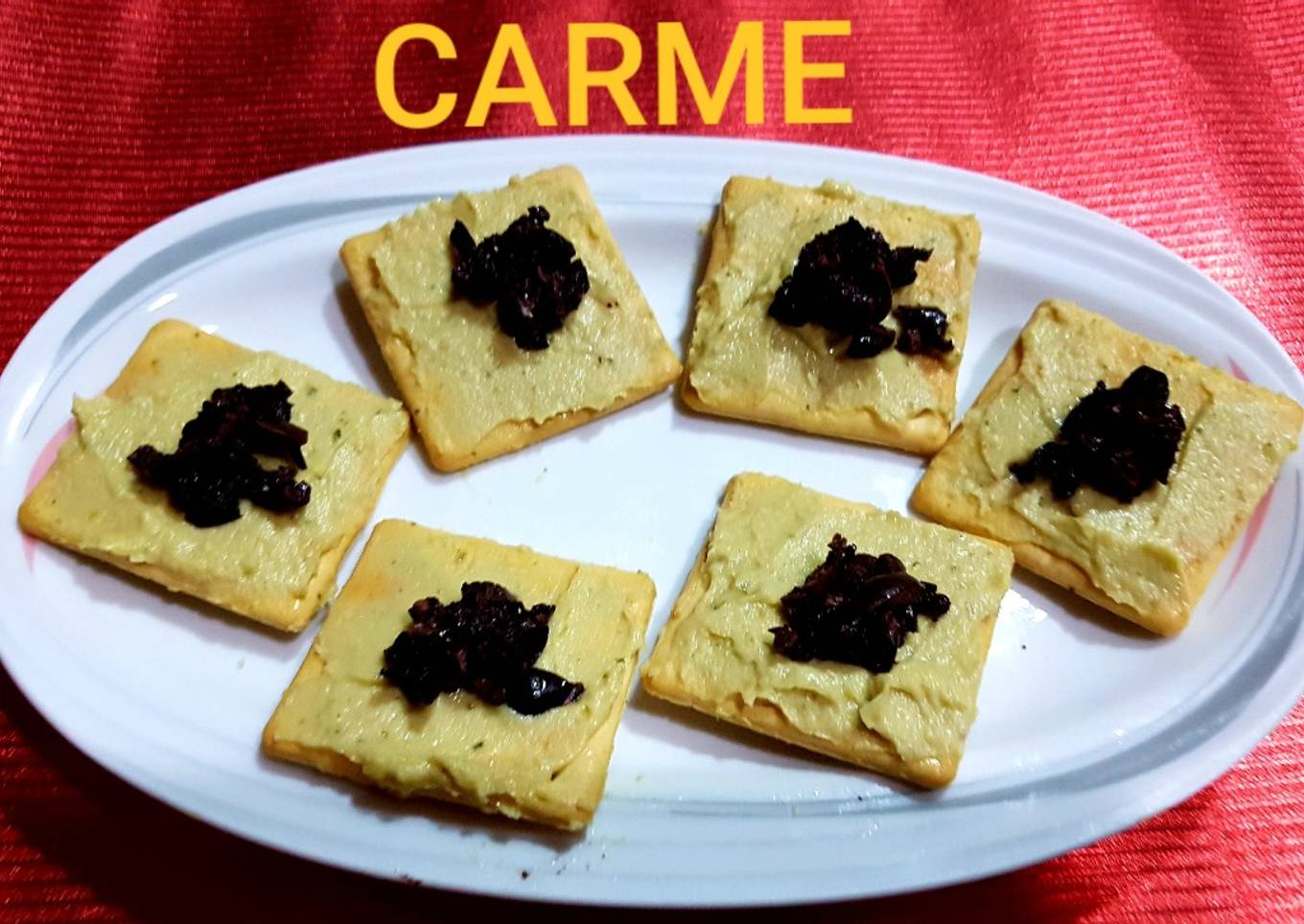 Aperitivos de Hummus de aguacate