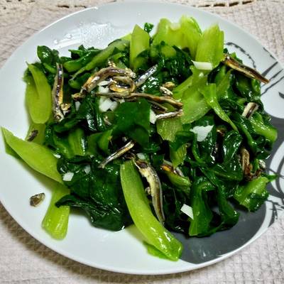 丁香魚炒茄茉菜 厚茉菜 食譜與作法by 北美liuliu Cookpad