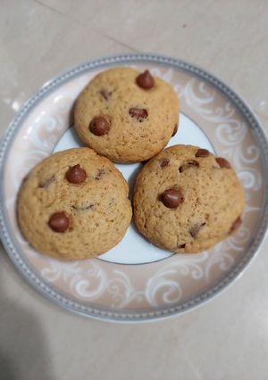 Una foto de Galletas de plátano con chispas de chocolate