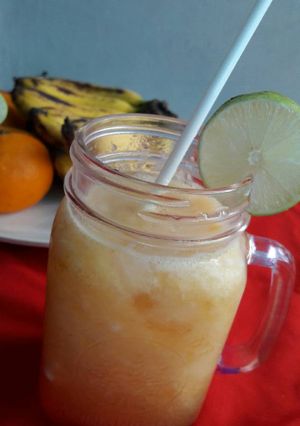 Foto resep Minuman jus campur melon jeruk dingin