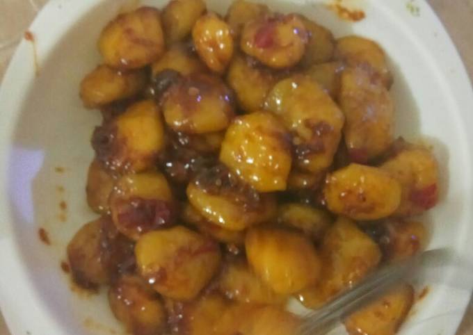 Ternyata ini lho! Cara  buat Cilok bumbu sedap / sate simple (karena ga ada tusukan sate)  sesuai selera