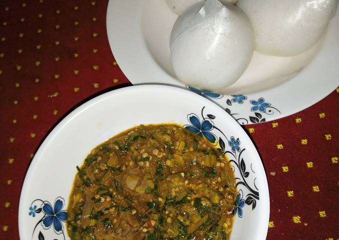Tuwan shinkafa with okro soup