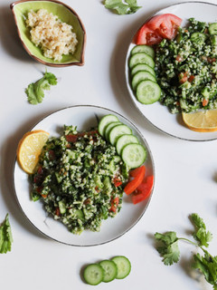 A picture of Spinach Tabbouleh Salad.
