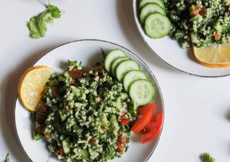 Recipe of Award-winning Spinach Tabbouleh Salad