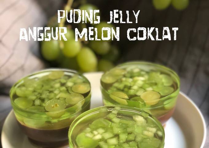 Puding Jelly Anggur Melon Coklat