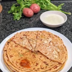 A picture of Soft and Crispy Aloo Parathas.
