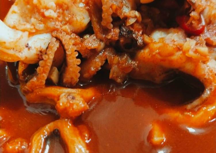 Cara Bikin Gurita masak merah yang Lezat Sekali