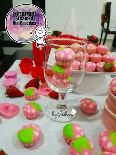 Foto resep PINKY STRAWBERRY 🍓🍓🍓Steamed Mini Cupcakes