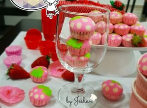 Foto resep PINKY STRAWBERRY 🍓🍓🍓Steamed Mini Cupcakes