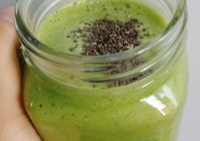 Resep Green smoothie sawi hijau Anti Gagal