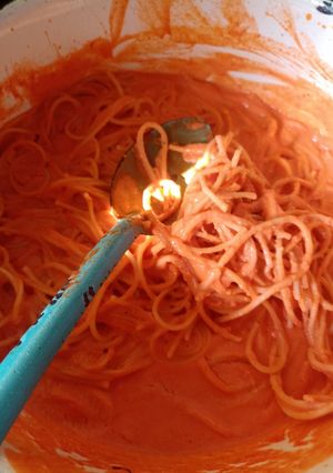 Una foto de Spaghetti rojo 🍝🍅