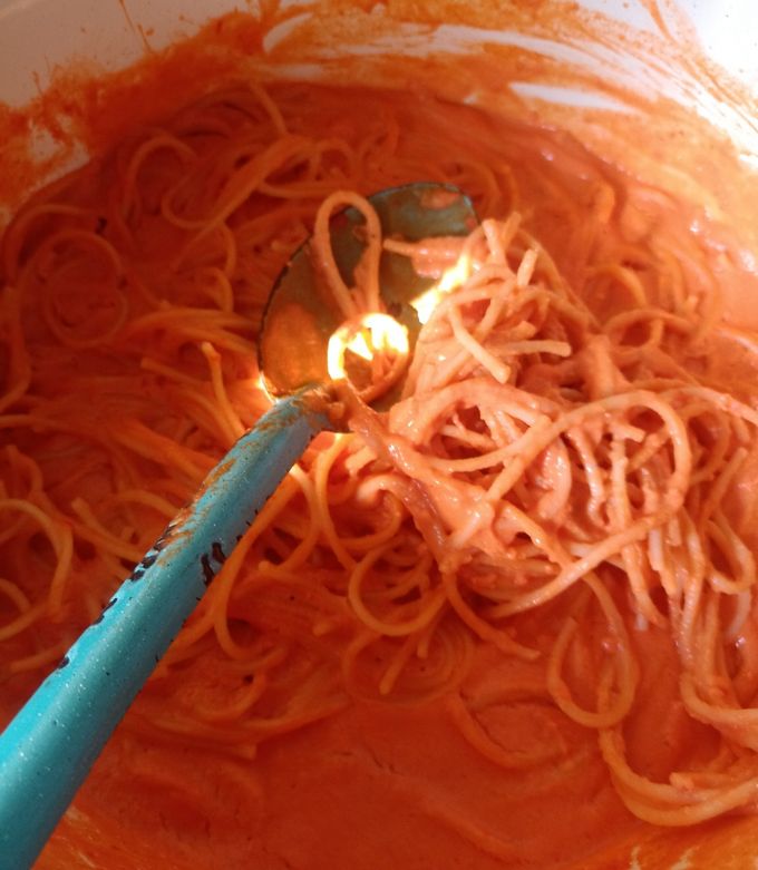 Una foto de Spaghetti rojo 🍝🍅