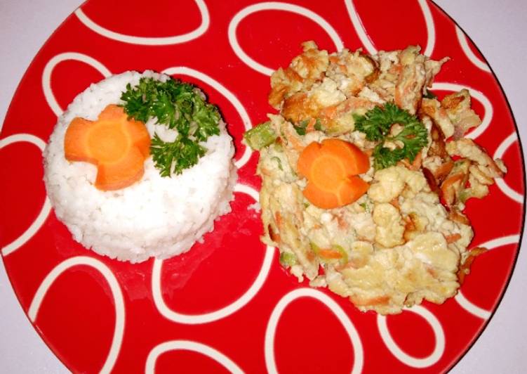 Resep Scrambled Egg With Carrots &amp; cheese #MenuSehatAnak, Enak