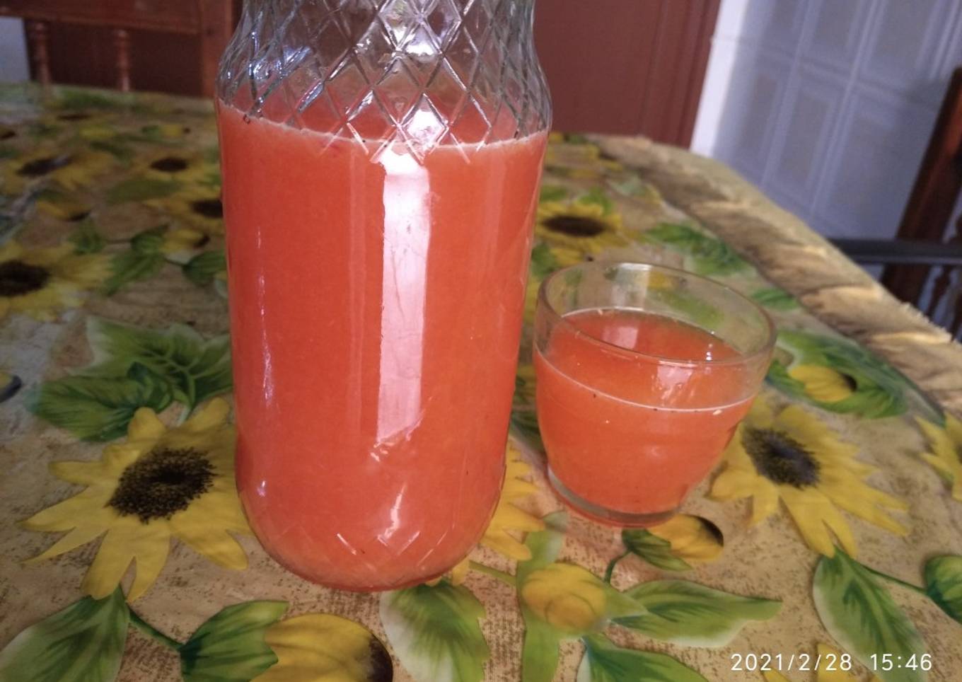 Jus orange π et fraise π