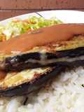 Berenjenas🍆rellenas de queso🧀con salsa estilo coreano🍚